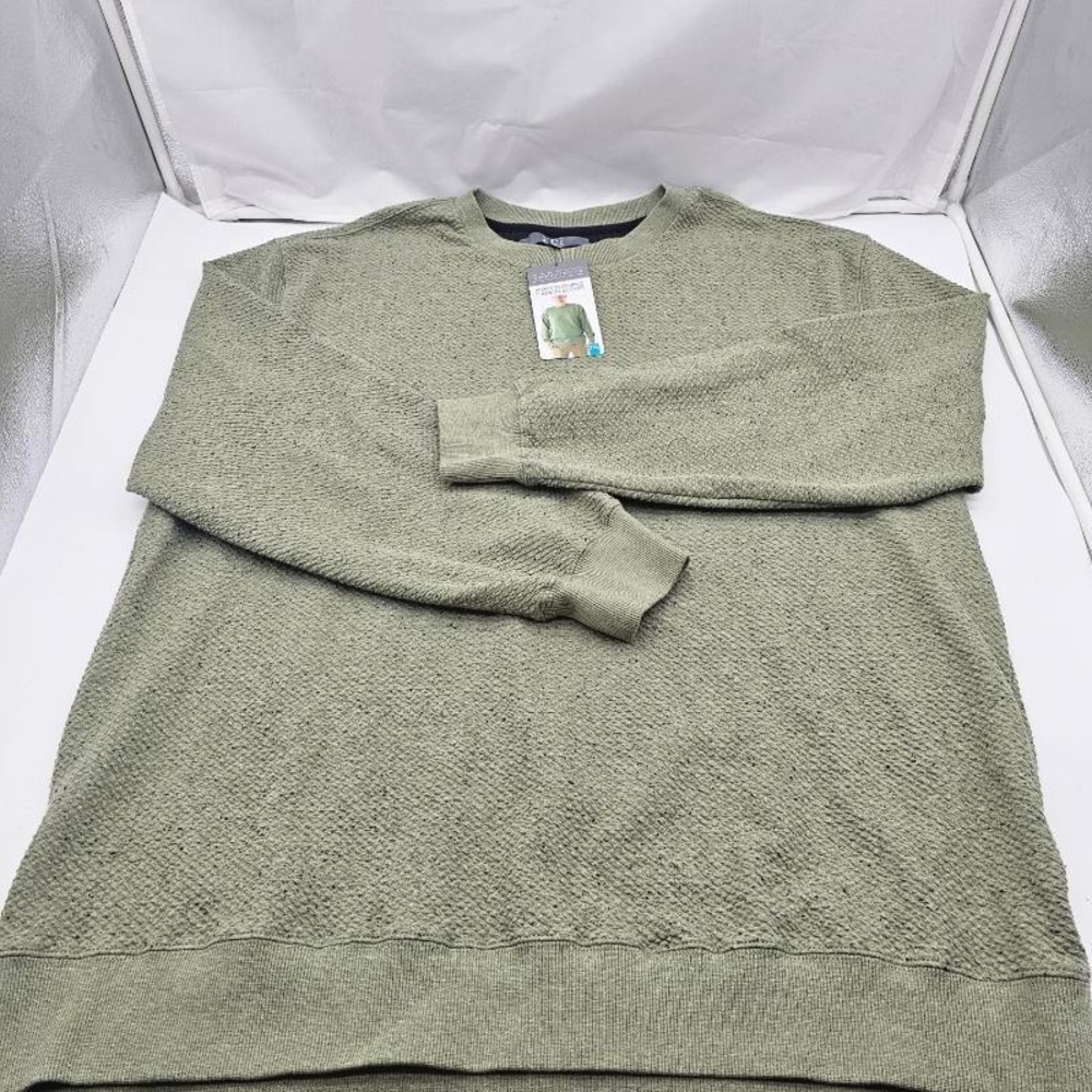 Berkley Jensen Textured Crew Pullover Mens XXL Green NWt Long Sleeve Sweatshirt
